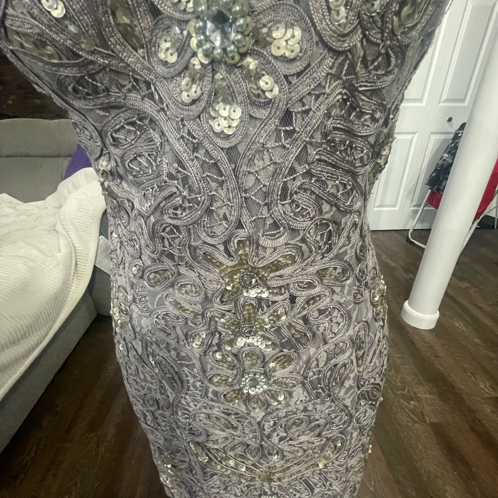 Sue Wong sequined rhinestone dress - Picture 6 of 10